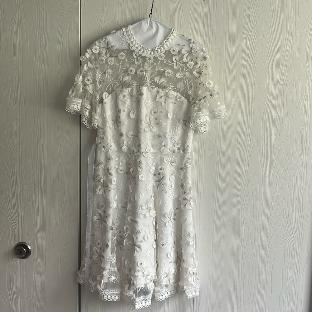 Delicate white floral dress